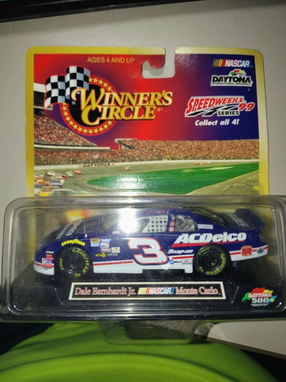 NASCAR Packaging Error – Dale Earnhardt Jr. ACDelco Car on Speedweeks ’99 Card